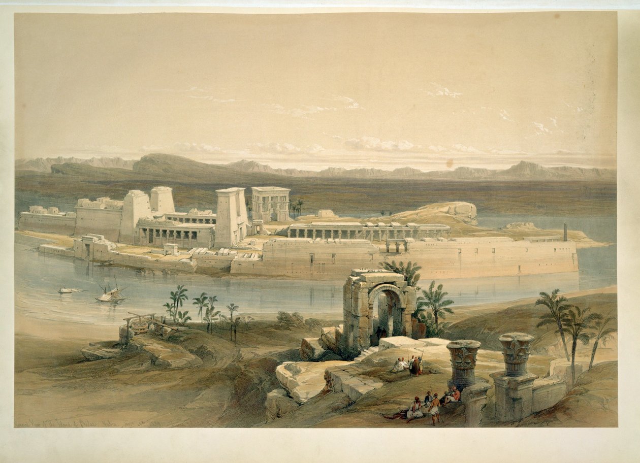 Philae Island, Aswan, Egypt by David Roberts
