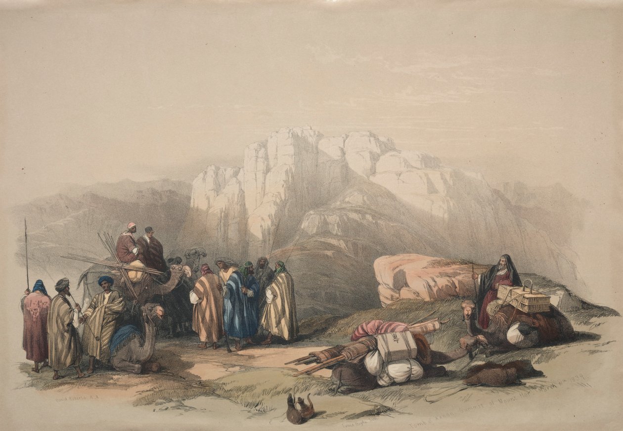 Tomb of Aaron, Summit of Mount Horeb, 1839 by David Roberts