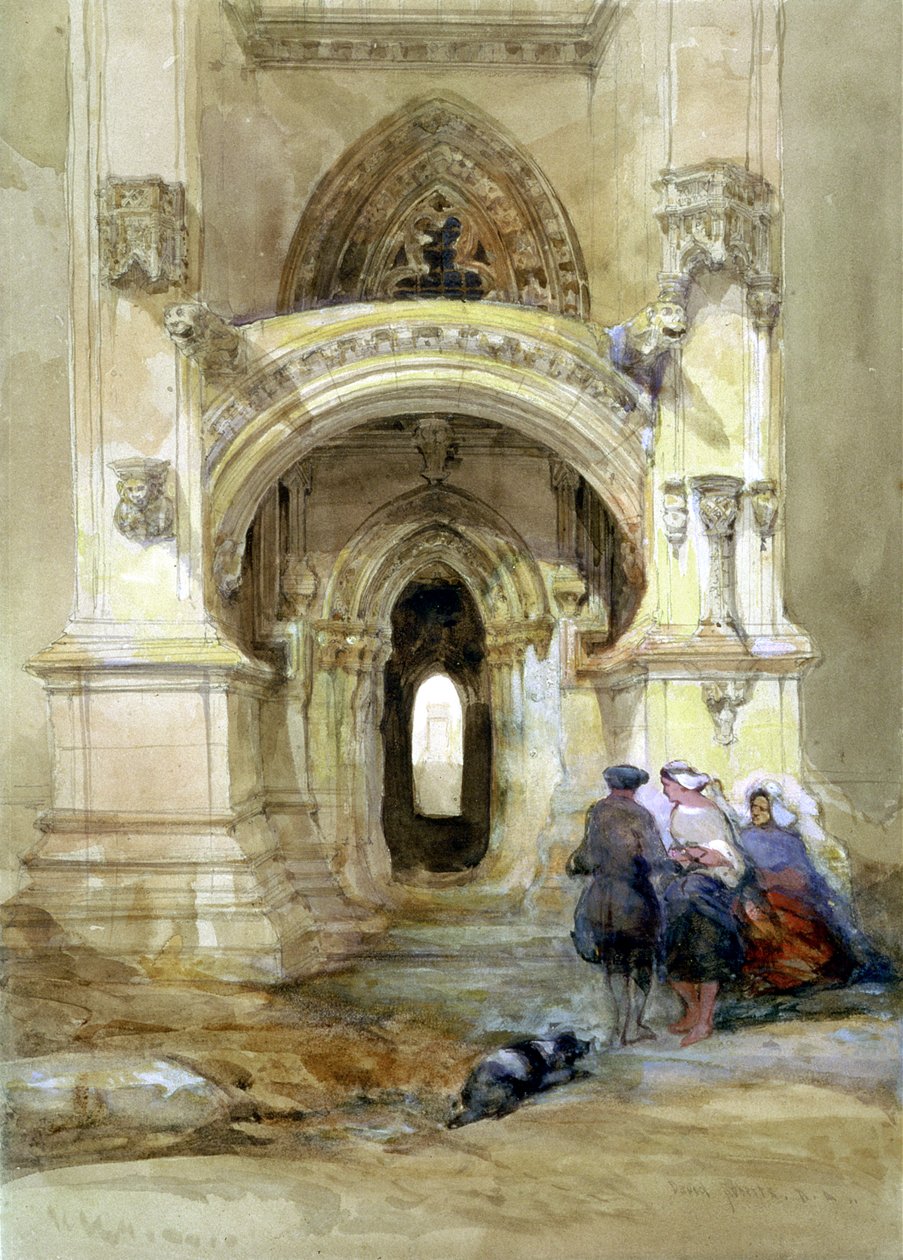West Porch of Roslyn Chapel by David Roberts