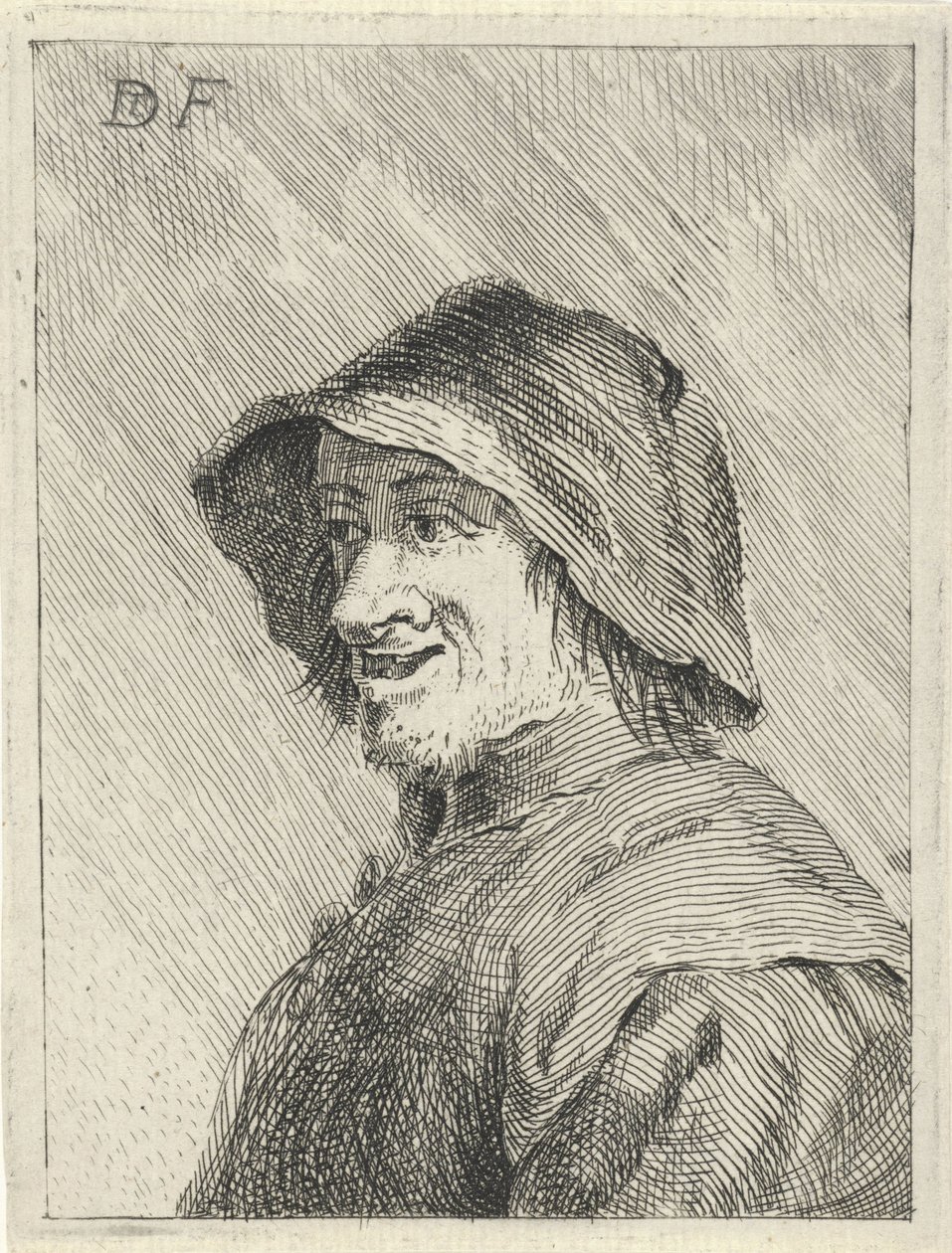 Farmer with Hat Facing Left by David Teniers (II)