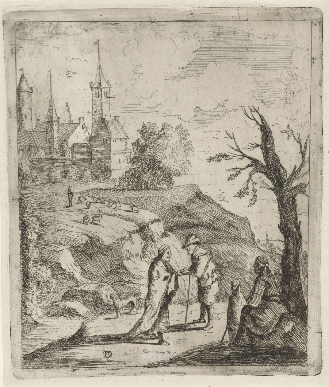 Landscape with Fortune Teller by David Teniers (II)