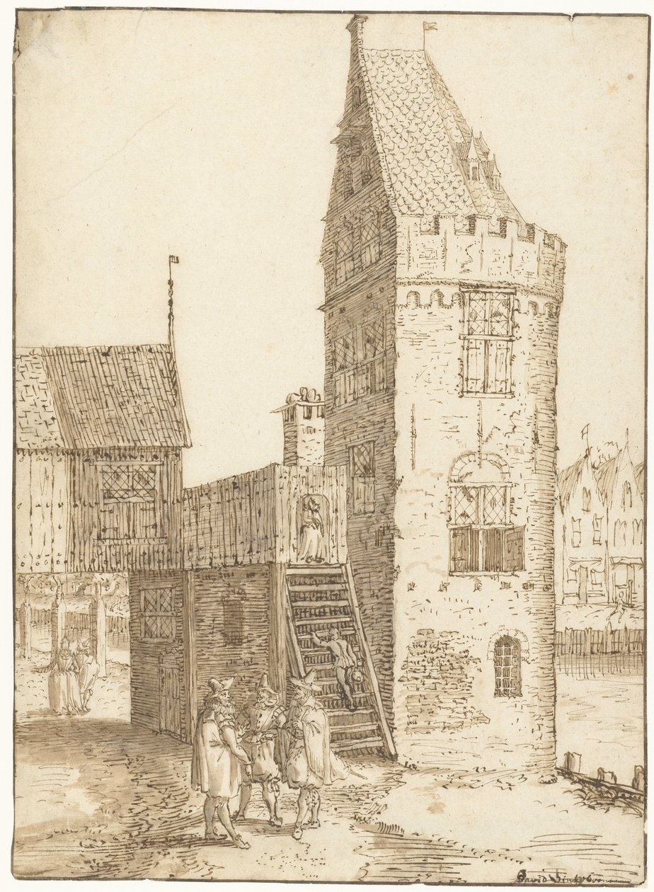 The Swijgh Tower in Utrecht, Amsterdam by David Vinckboons (I)