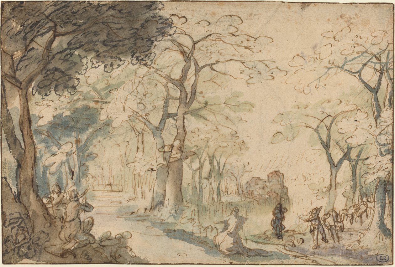 Landscape with Elisha Mocked by David Vinckboons