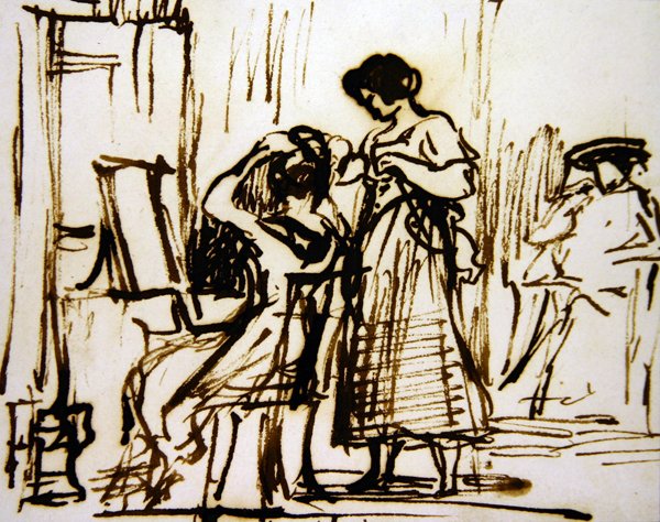An Interior with a Woman Dressing Her Hair by David Wilkie