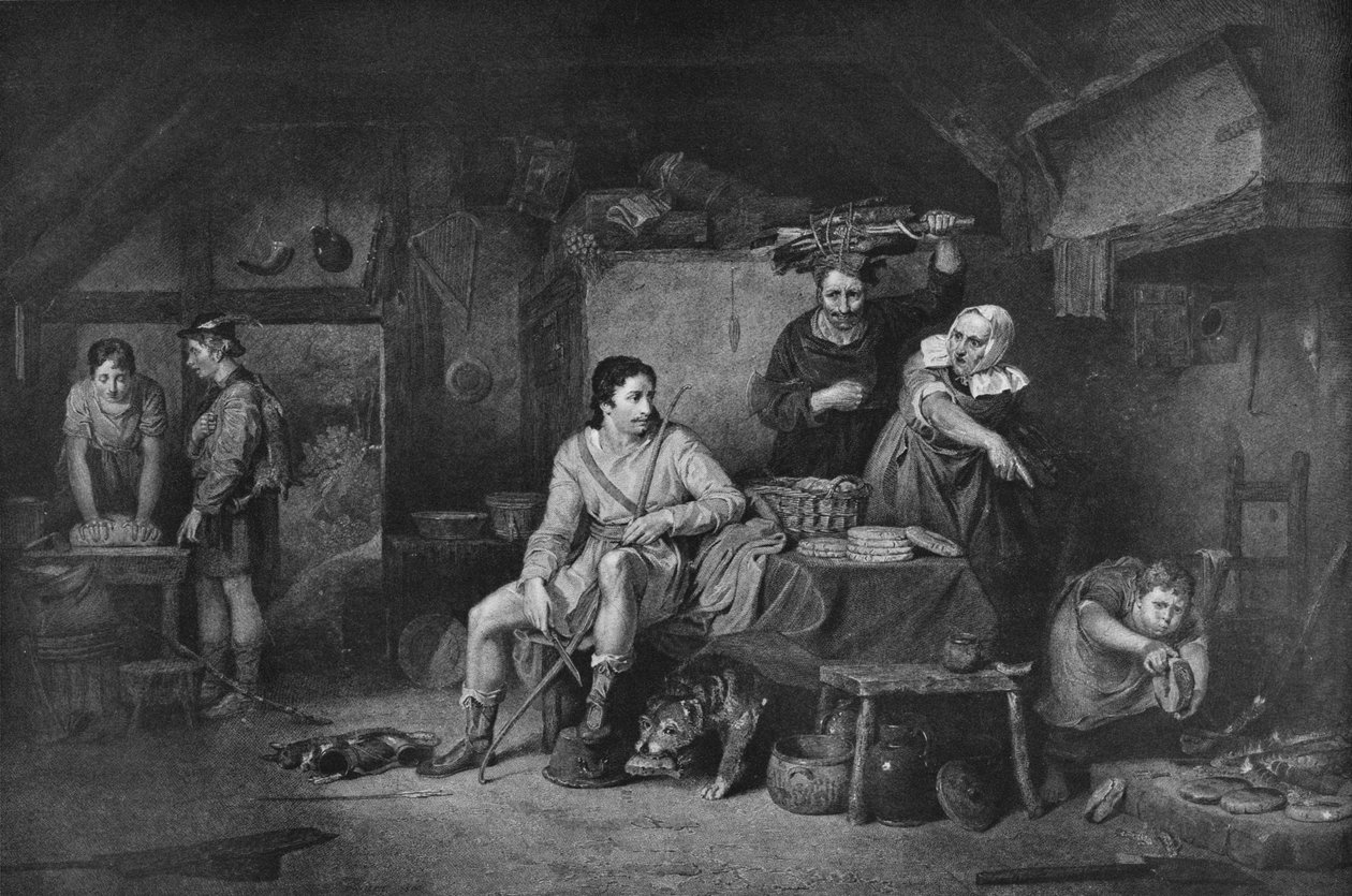 King Alfred in Neatherd Cottage by David Wilkie