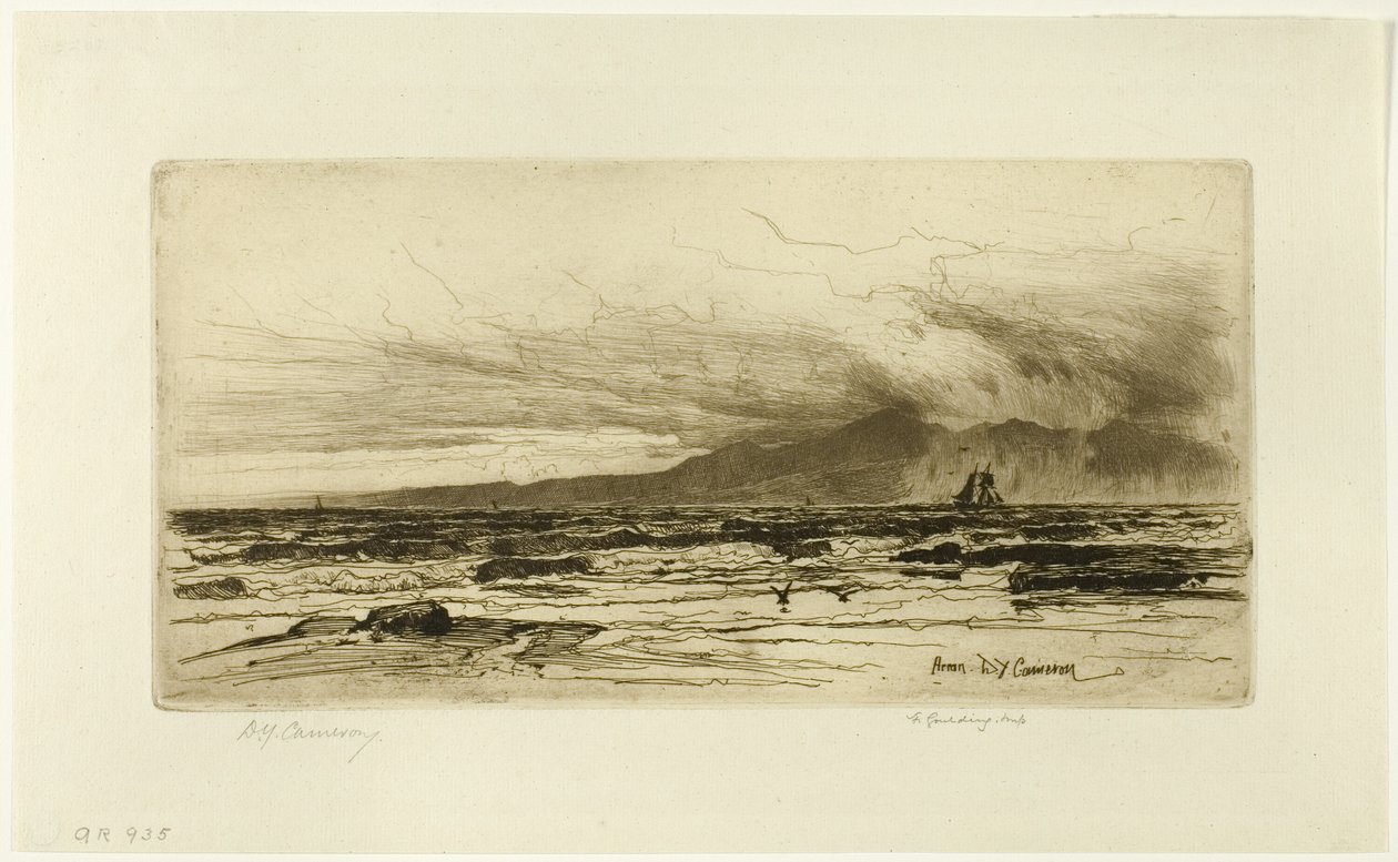 Arran, plate fourteen from the Clyde Set by David Young Cameron