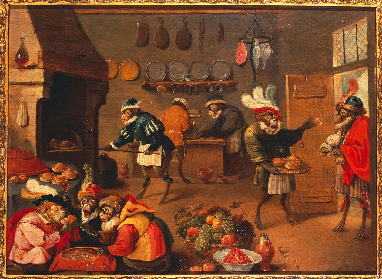 The Monkey Cooks by David the Younger Tenier