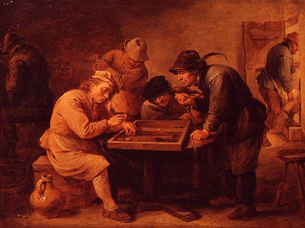 A Game of Tric-Trac by David Teniers the Younger