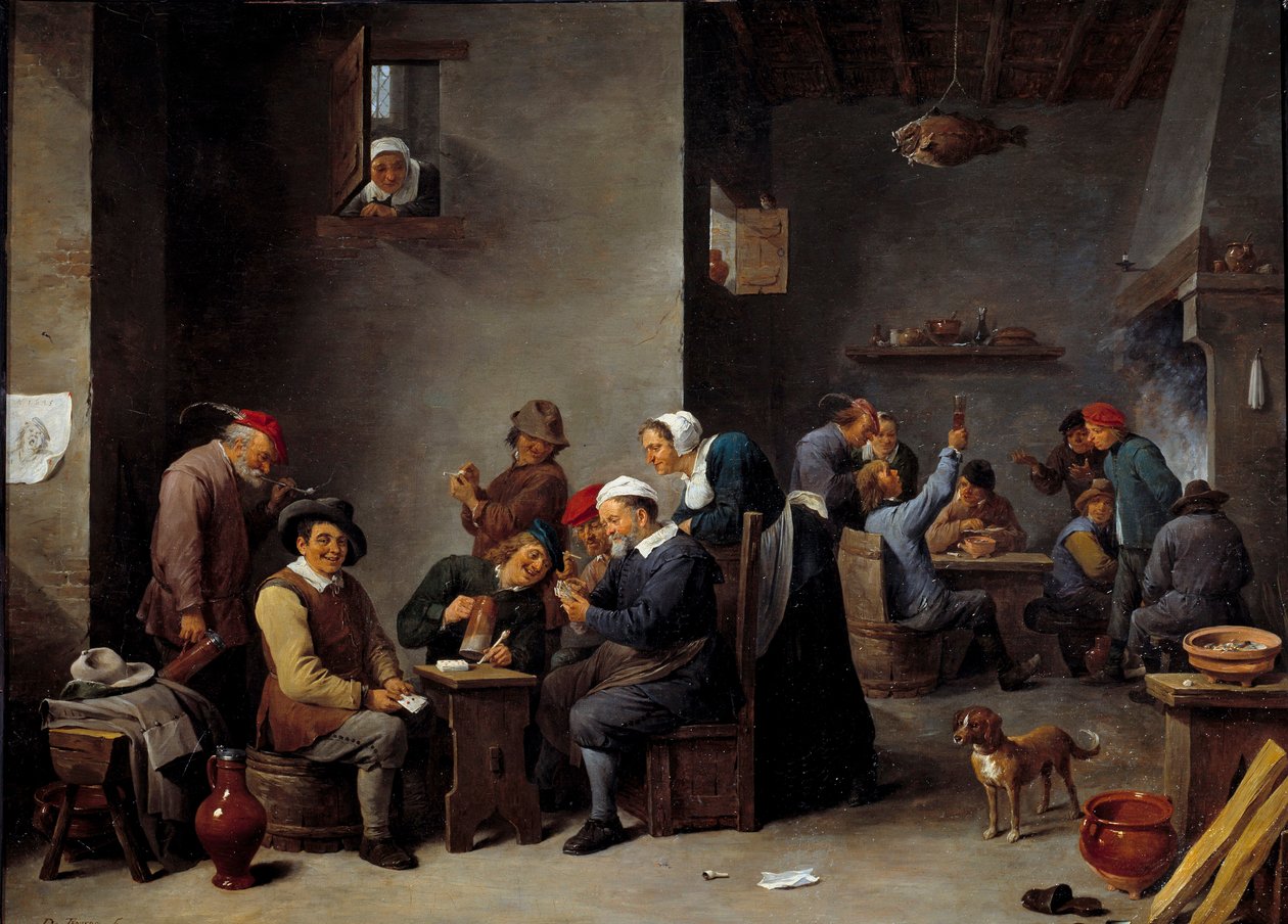 Cabaret Interior: The Card Game by David Teniers the Younger