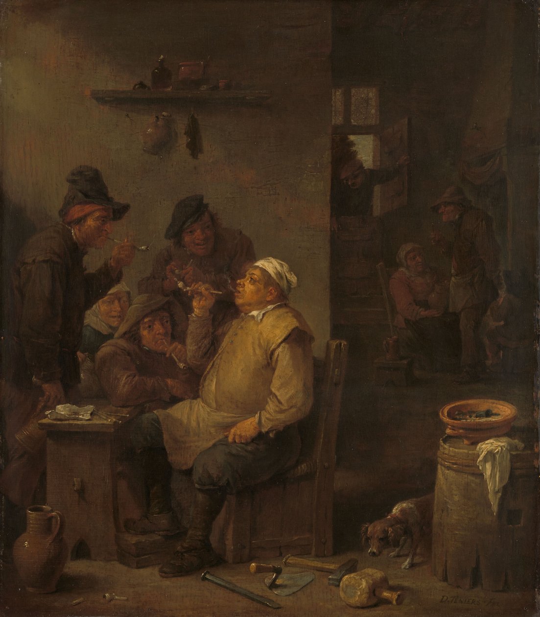 Mason Smoking with Companions in a Tavern by David the Younger Teniers