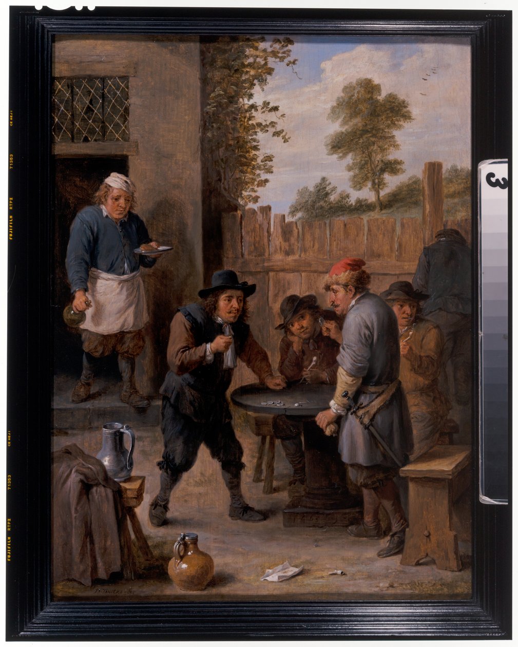 Peasants Playing Dice Outside an Inn by David the Younger Teniers
