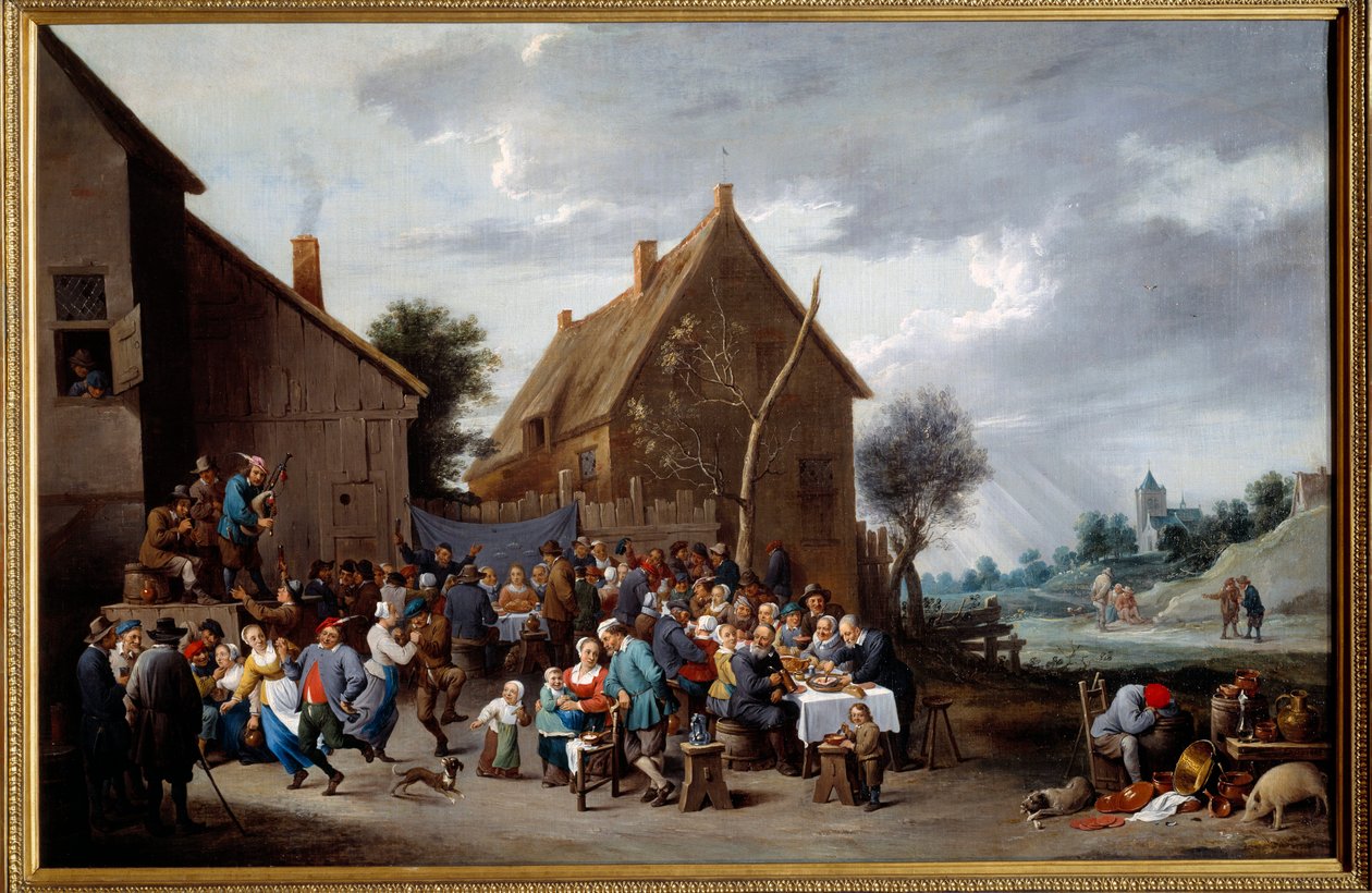 The village wedding by David Teniers the Younger