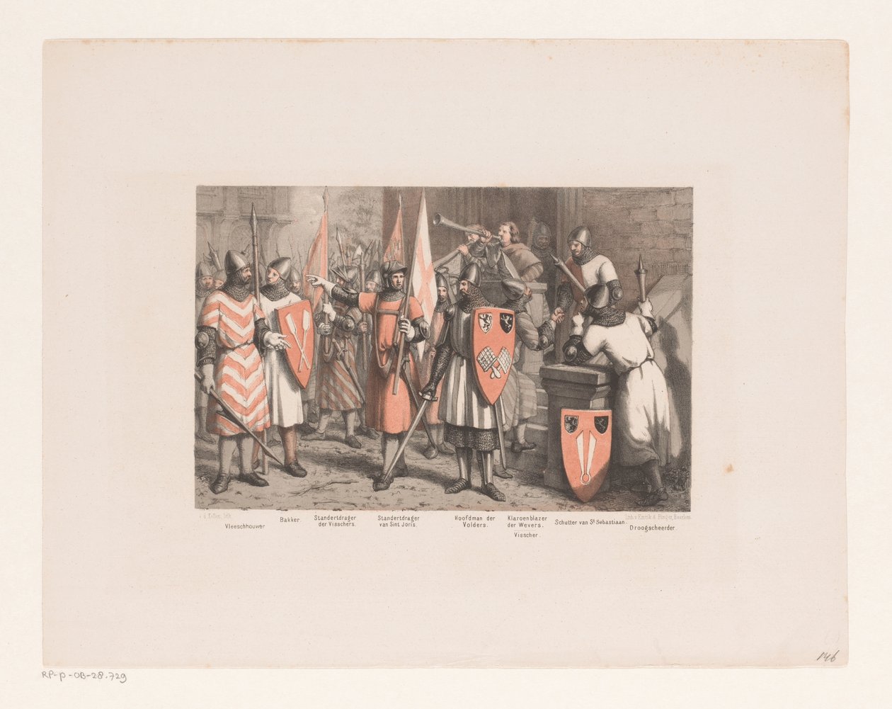 Knights, 13th Century by David van der Kellen