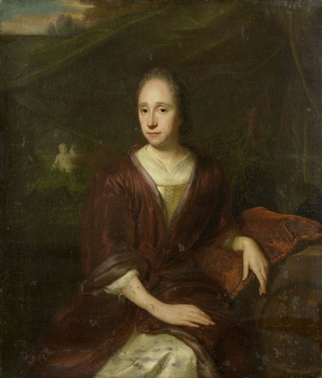 Portrait of Margaretha Nelis, Second Wife of Casparus Commelin by David van der Plas