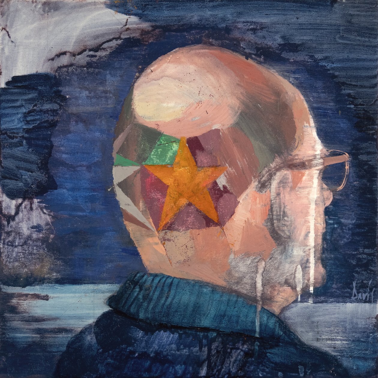 Self-portrait 3 (Tonsure, Marcel Duchamp), 2021 by Davis Lisboa