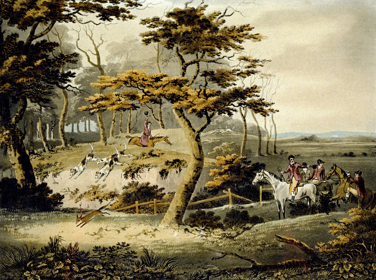 Afternoon, Foxhunting, engraved by J.H. Clarke and F. Jeakes by Dean Snr. (after) Wolstenholme