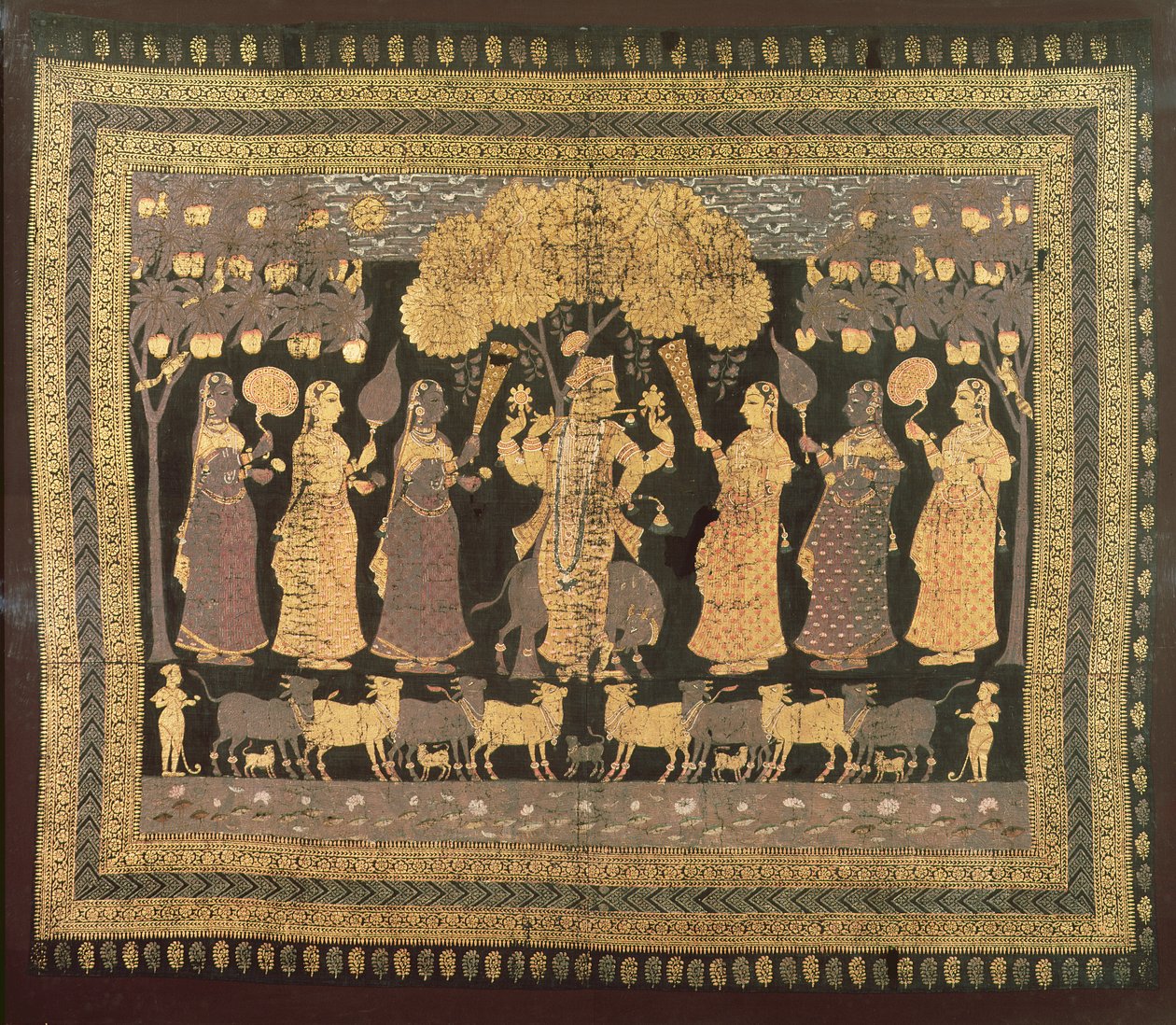 Krishna and his Gopis by Deccani School