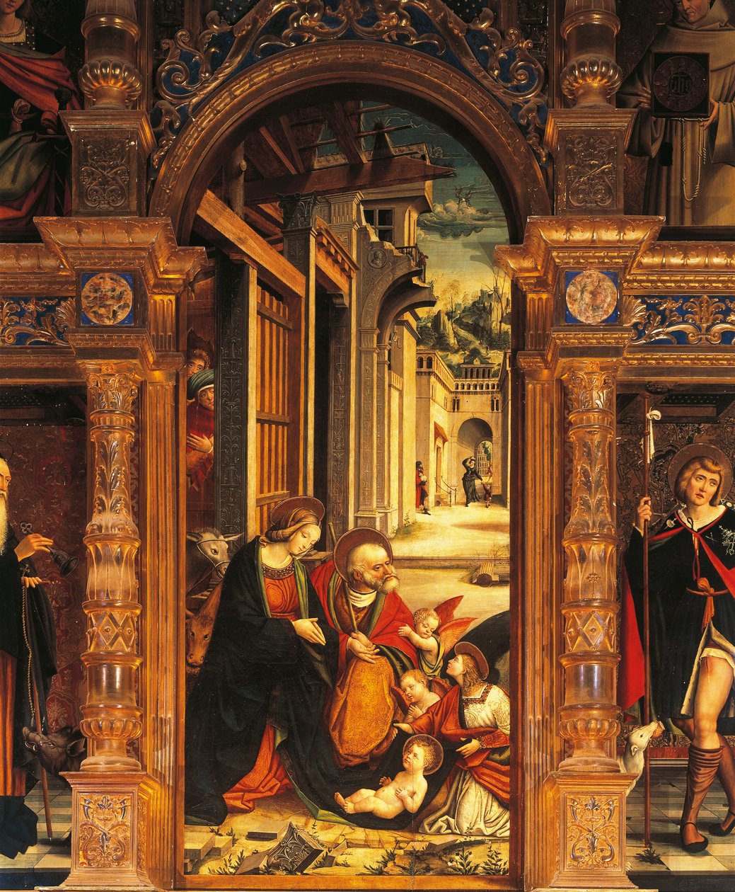 Nativity (detail) by Defendente Ferrari