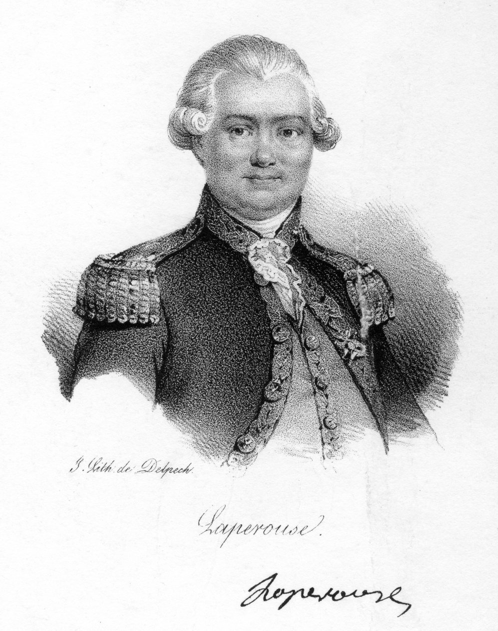 Comte de La Perouse, 18th century French navigator, astronomer and explorer by Delpech