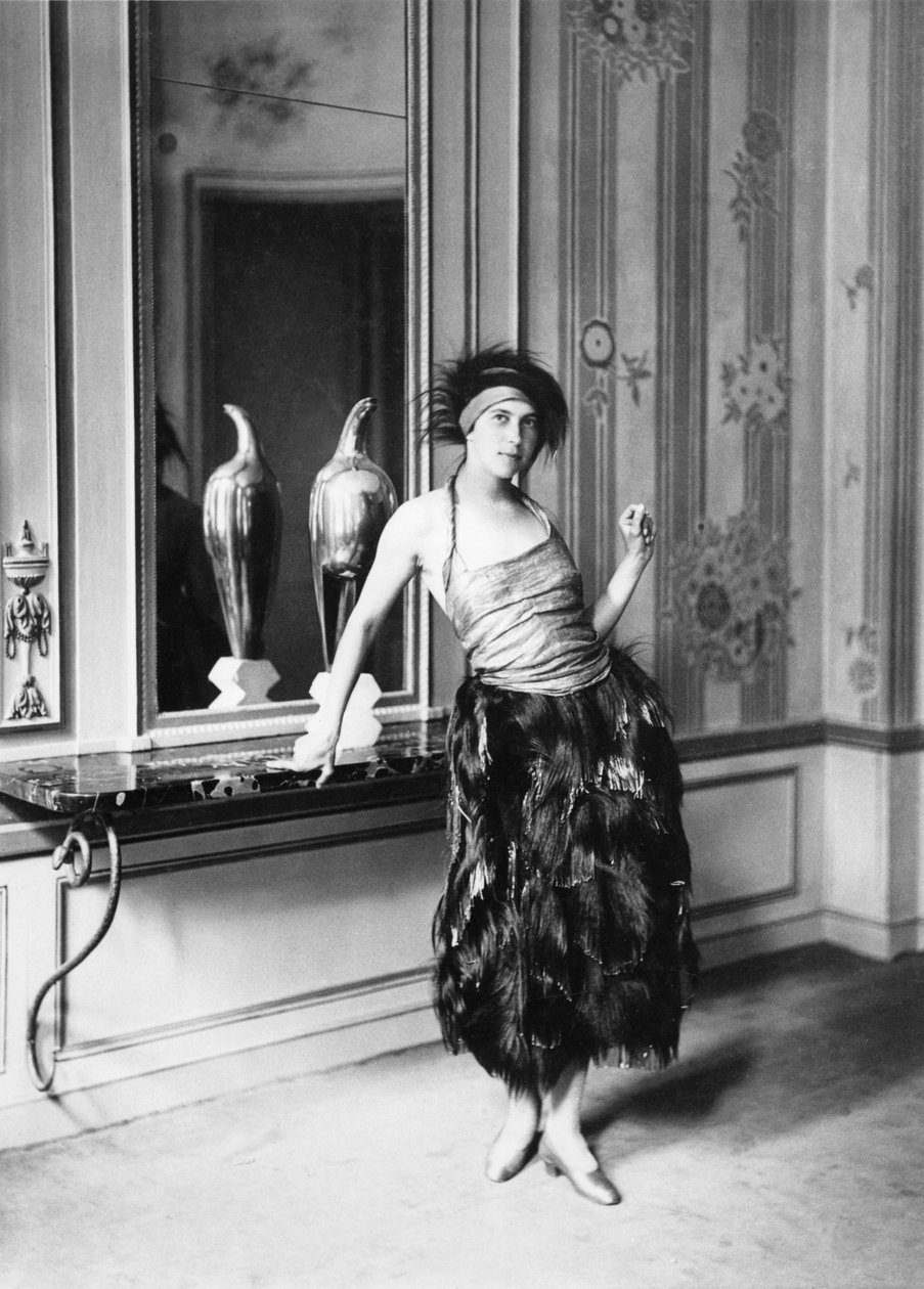 Madame Poiret in a dress by Paul Poiret (1879-1944) 1919 by Delphi Studio