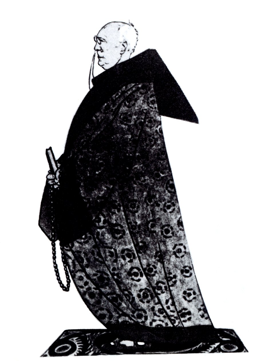 Fyodor Sologub, Drawing for the Magazin Satirikon by Deni