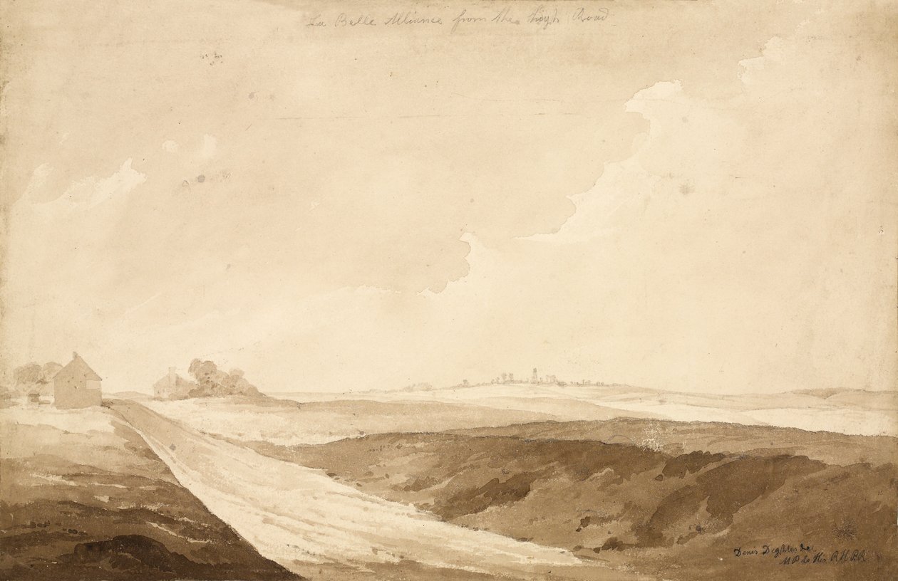 No 7 La Belle Alliance from the High Road, 1815 by Denis Dighton