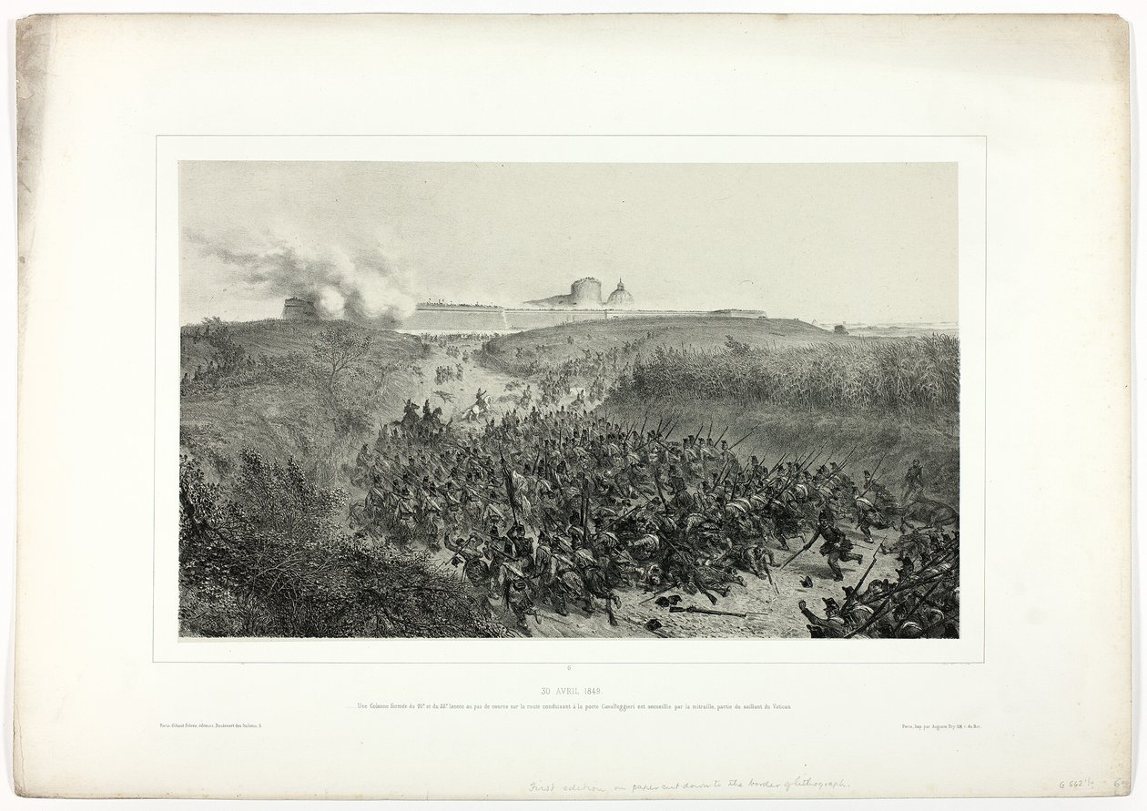 April 30, 1849, from Souvenirs of Italy: Expedition to Rome by Denis-Auguste-Marie Raffet