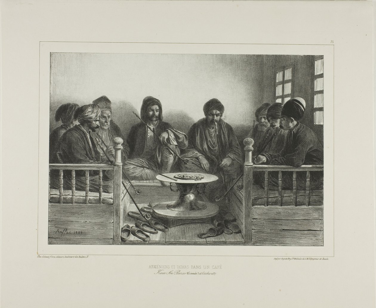 Armenians and Tartars in a Cafe by Denis Auguste Marie Raffet