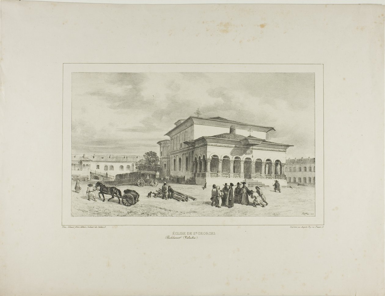Church of St. George, Bucharest, Wallachia, July 13, 1837 by Denis Auguste Marie Raffet