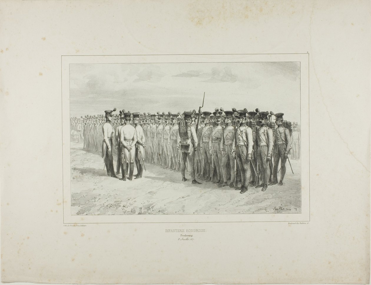 Hungarian Infantry, Presbourg, July 2, 1837 by Denis Auguste Marie Raffet