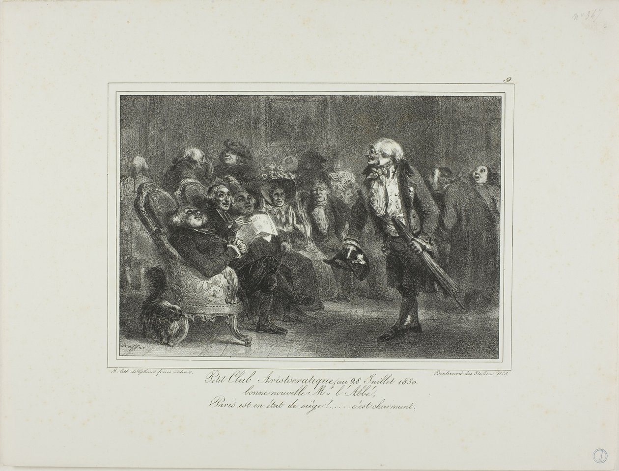 Little Aristocratic Club, July 28, 1830 by Denis Auguste Marie Raffet