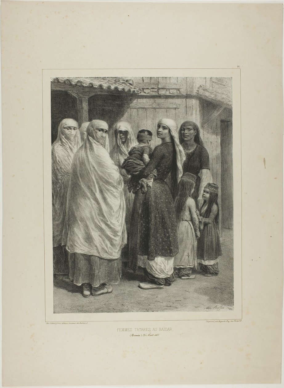 Tartar Women at the Baidar, Crimea, August 26, 1837 by Denis Auguste Marie Raffet