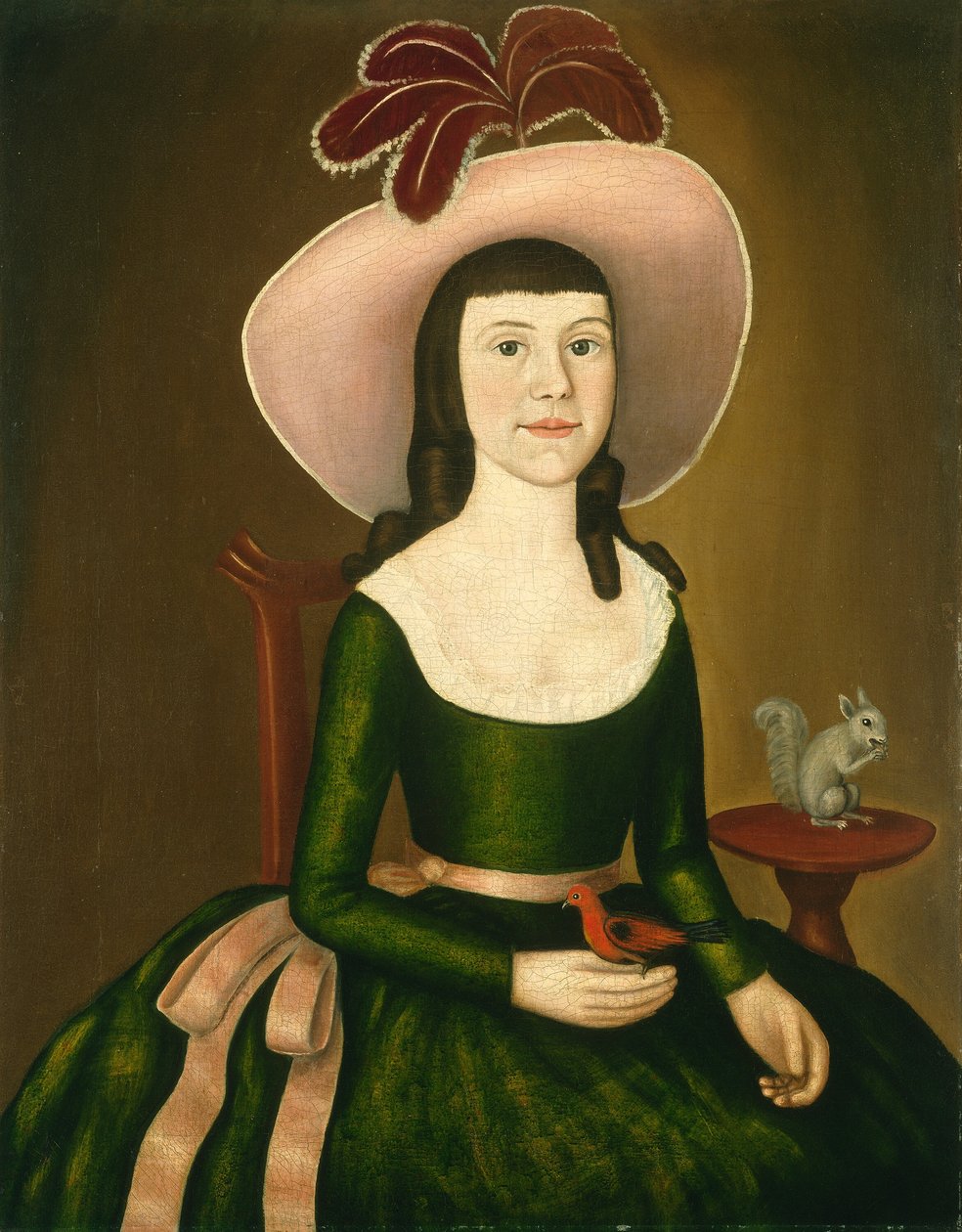 Miss Denison of Stonington, Connecticut possibly Matilda Denison by Denison Limner