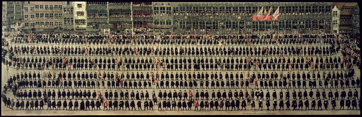 The Ommeganck in Brussels in 1615: The Procession of the Guilds, 1616 by Denys van Alsloot