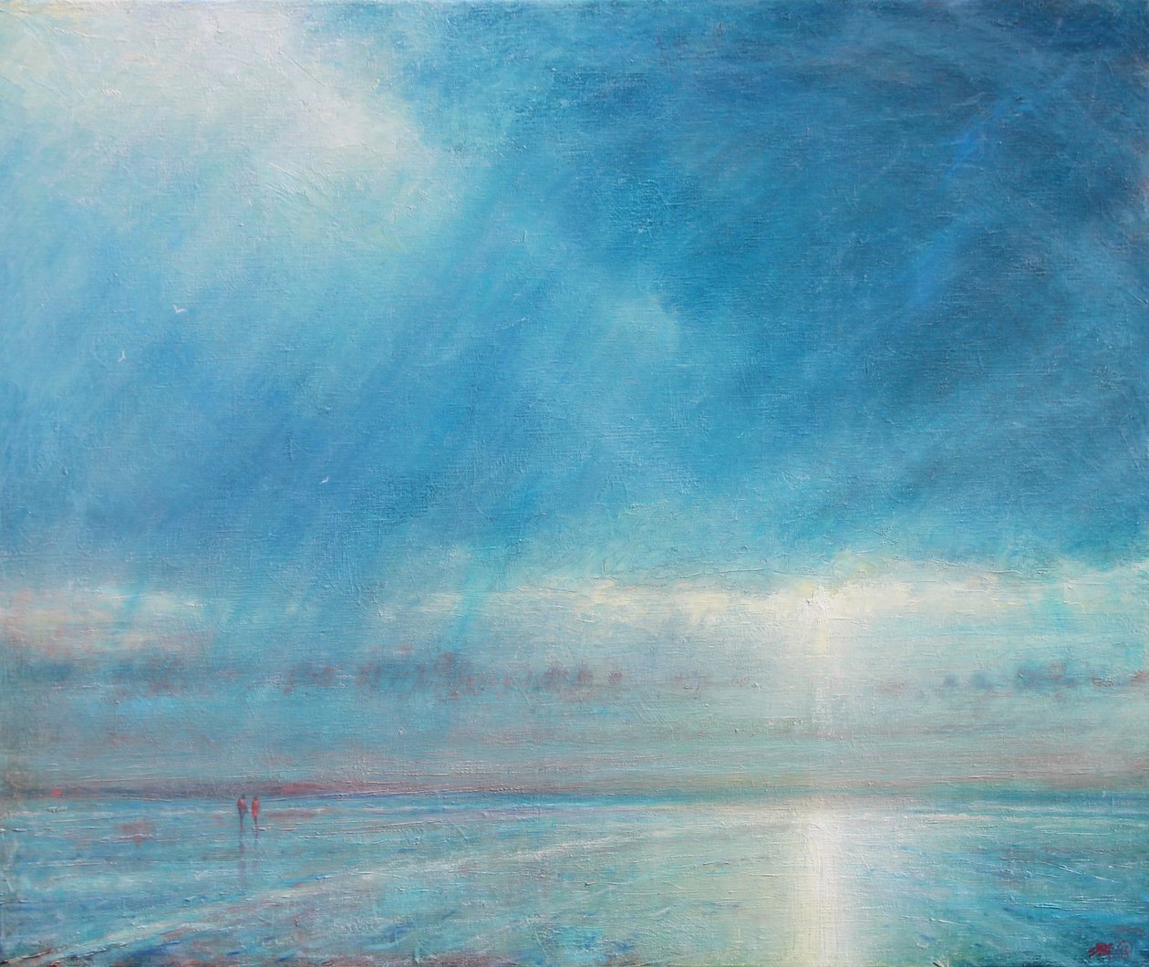 Rainstorm Over Holkham Beach, 2018 by Derek Hare