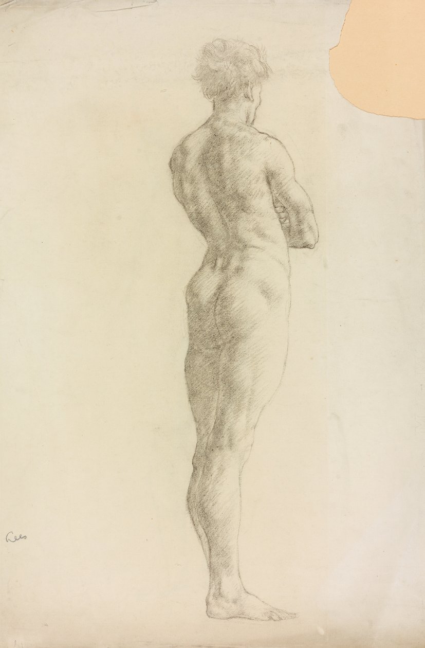 A Study of a Male Figure by Derwent Lees