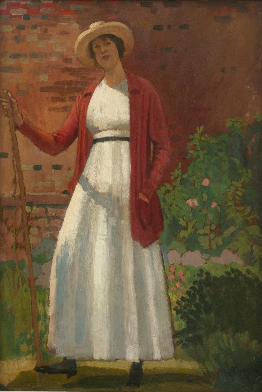 Lyndra in the Garden, c. 1913 by Derwent Lees