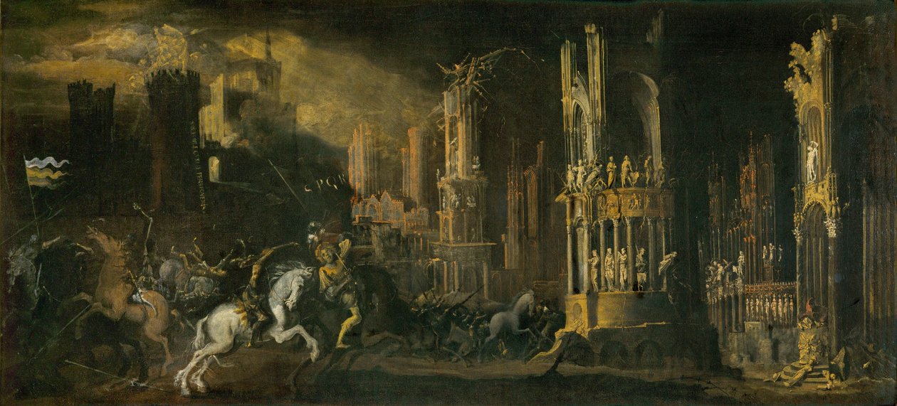 The Conversion of St. Paul in a Fantastic Landscape by Desiderio Monsu