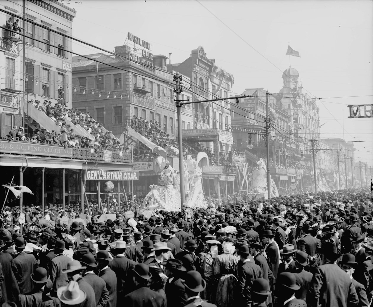New Orleans, Louisiana, Mardi Gras Day, the Red Pageant, c.1890-1910 by Detroit Publishing Co.
