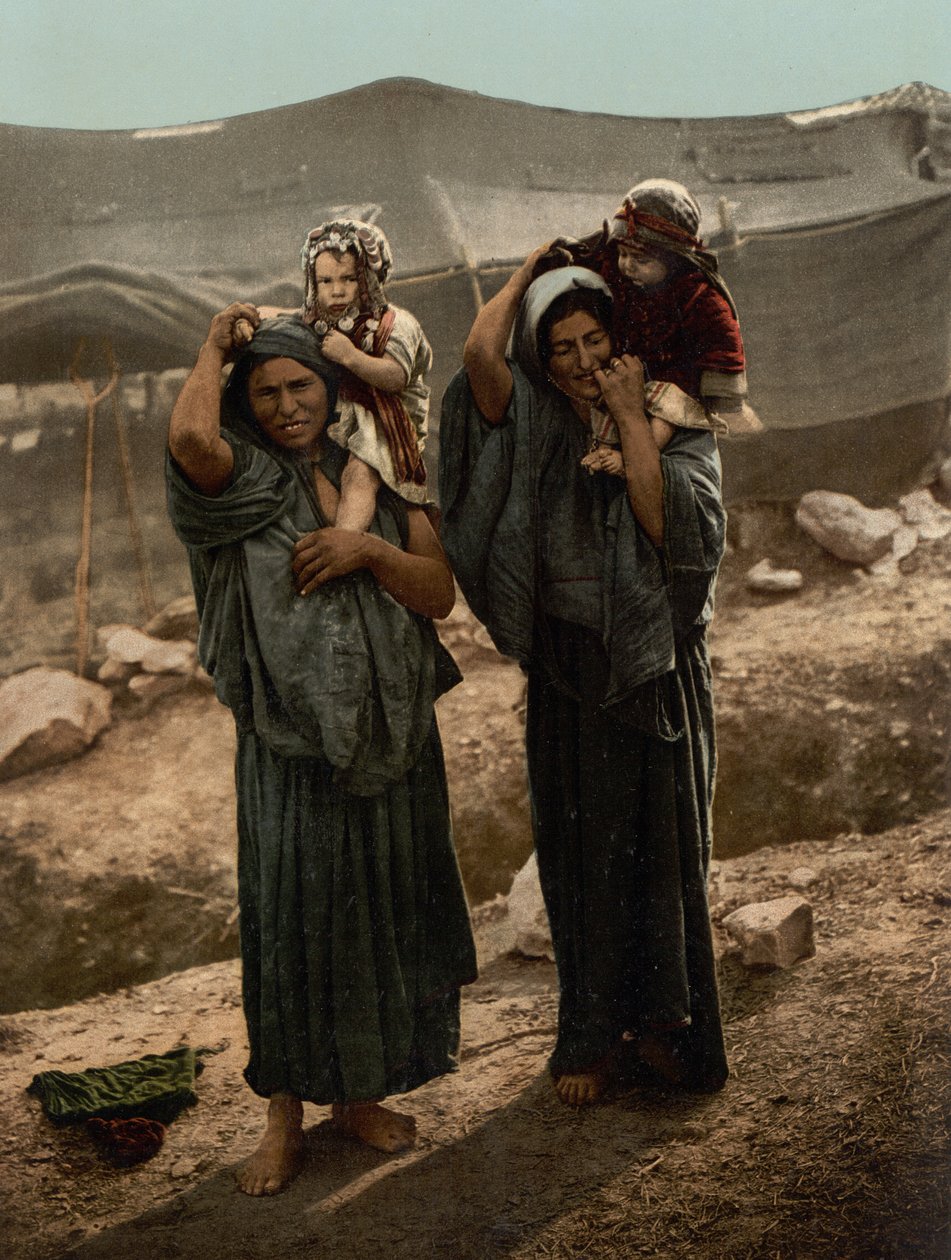 Bedouins and Children outside Tent, Holy Land by Detroit Photographic Co.