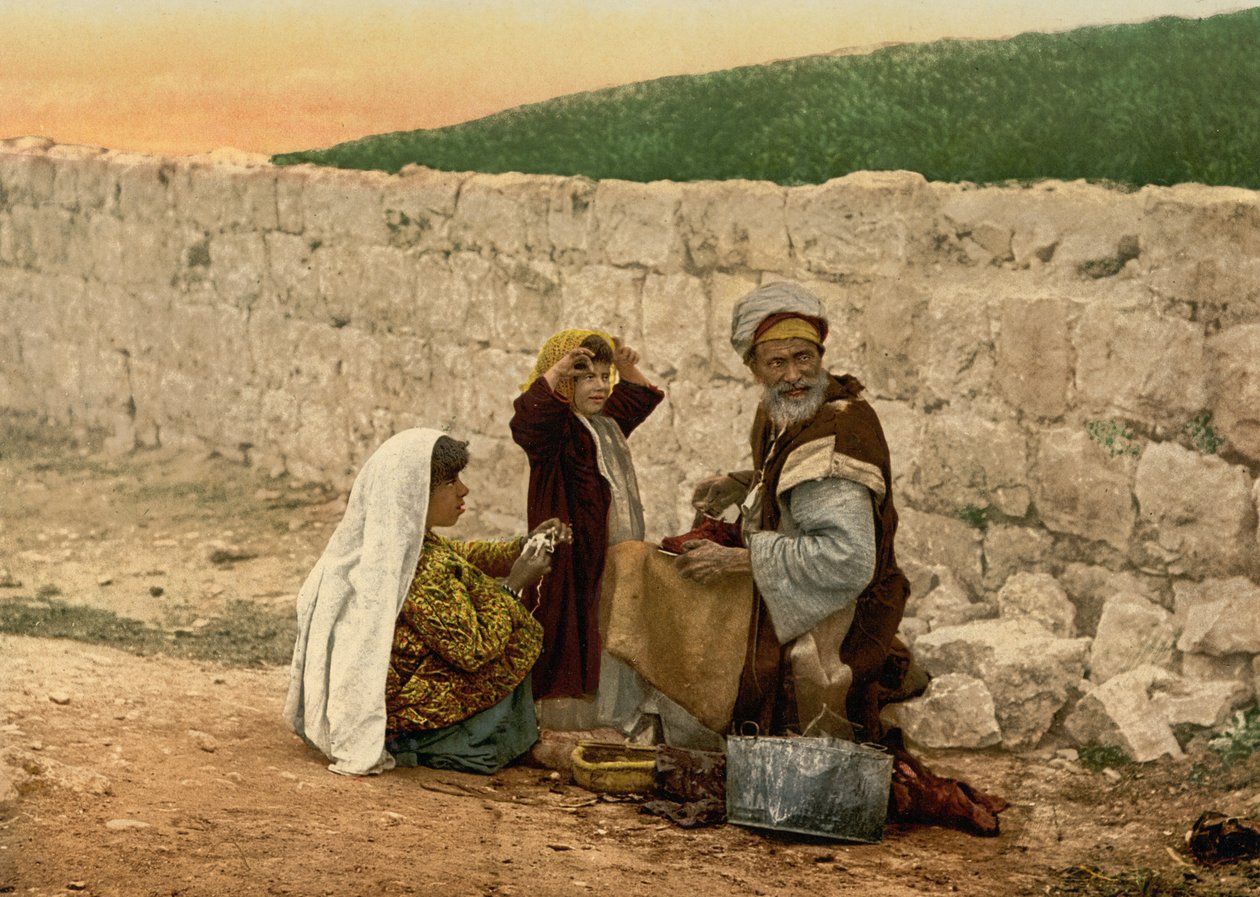 Itinerant Shoemaker of Jerusalem, Holy Land by Detroit Photographic Co.