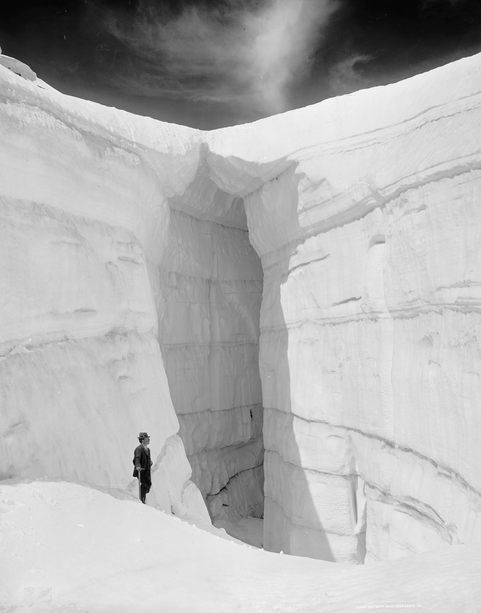 Asulkan Glacier from ice grotto, Selkirk Mountains, British Columbia, c.1902 by Detroit Publishing Co.