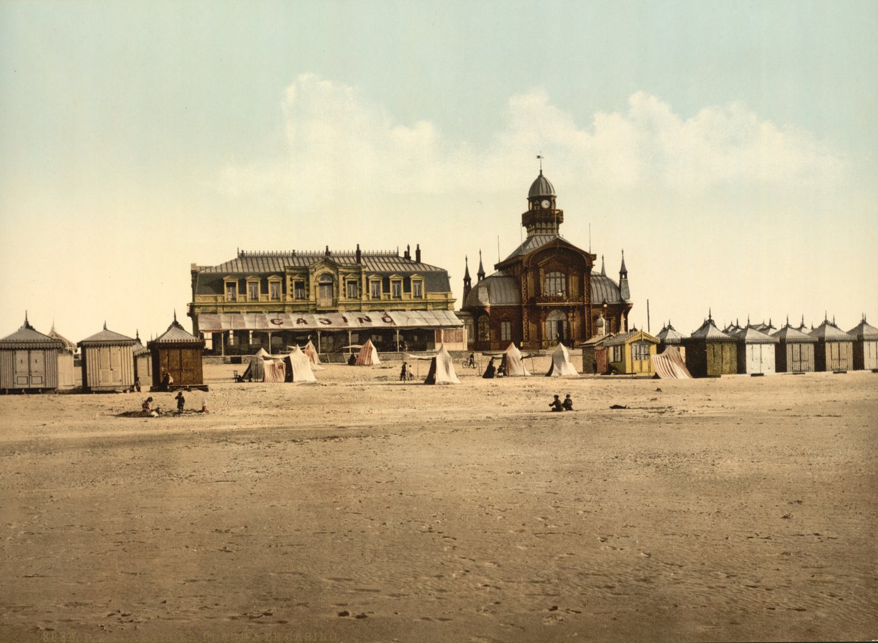 Beach and Casino, Calais, France by Detroit Publishing Co.