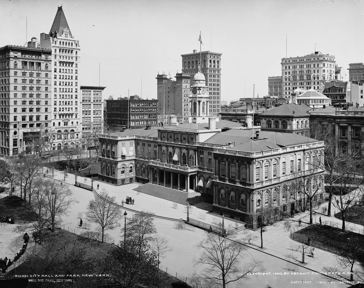 City Hall and Park, New York, c.1900  by Detroit Publishing Co.