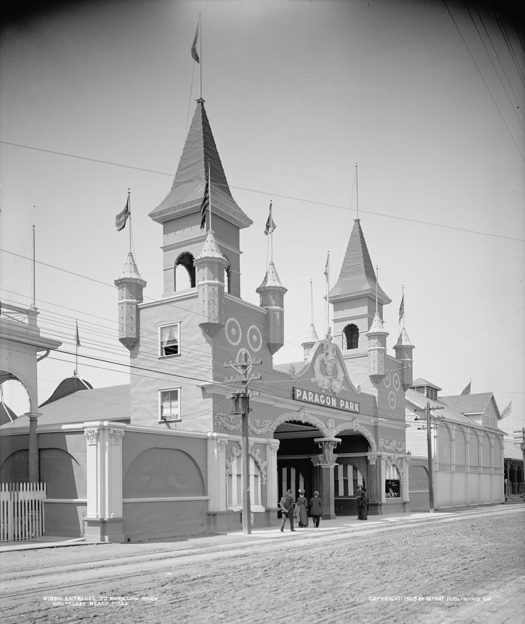 Entrance to Paragon Park, Nantasket Beach by Detroit Publishing Co.