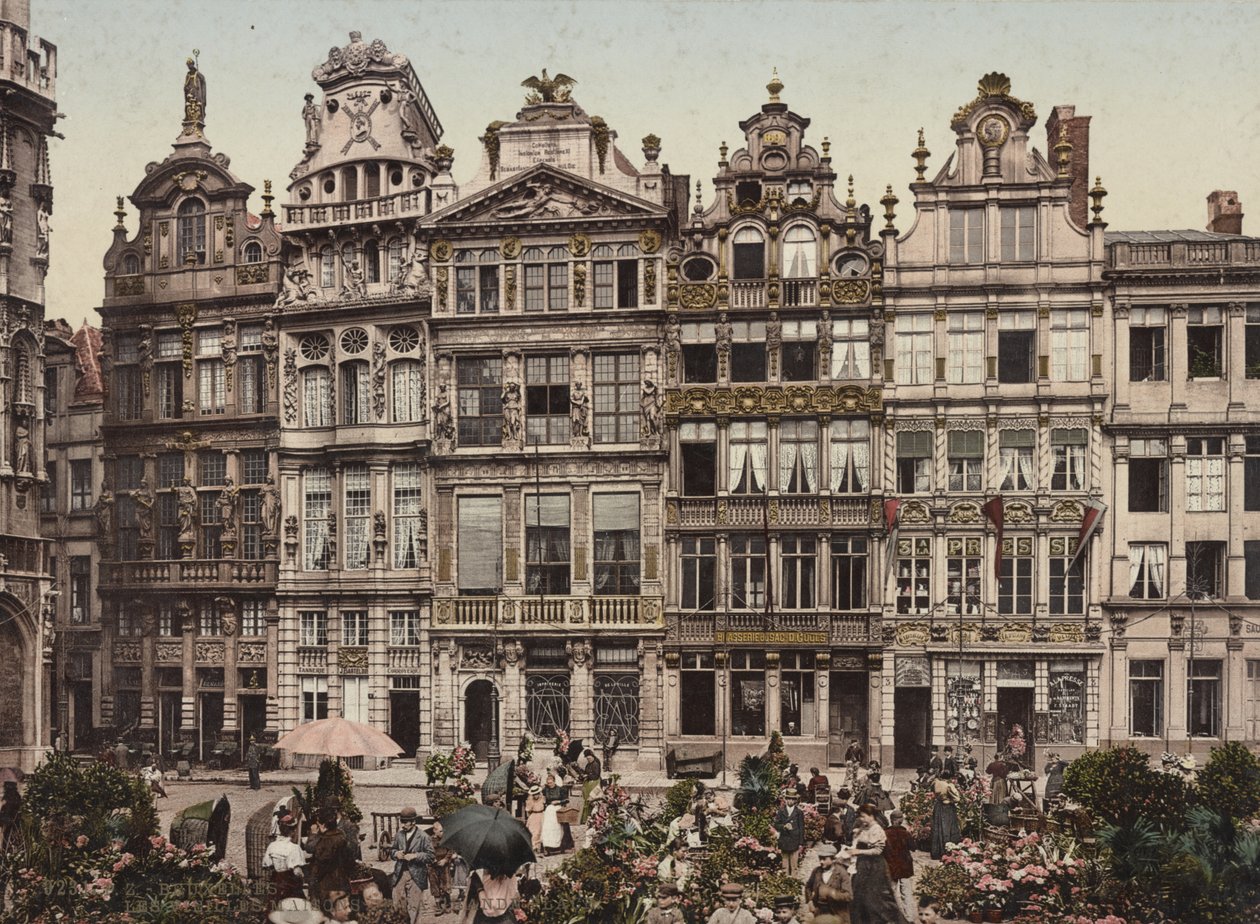 Grand Place, Brussels, c.1900 by Detroit Publishing Co.