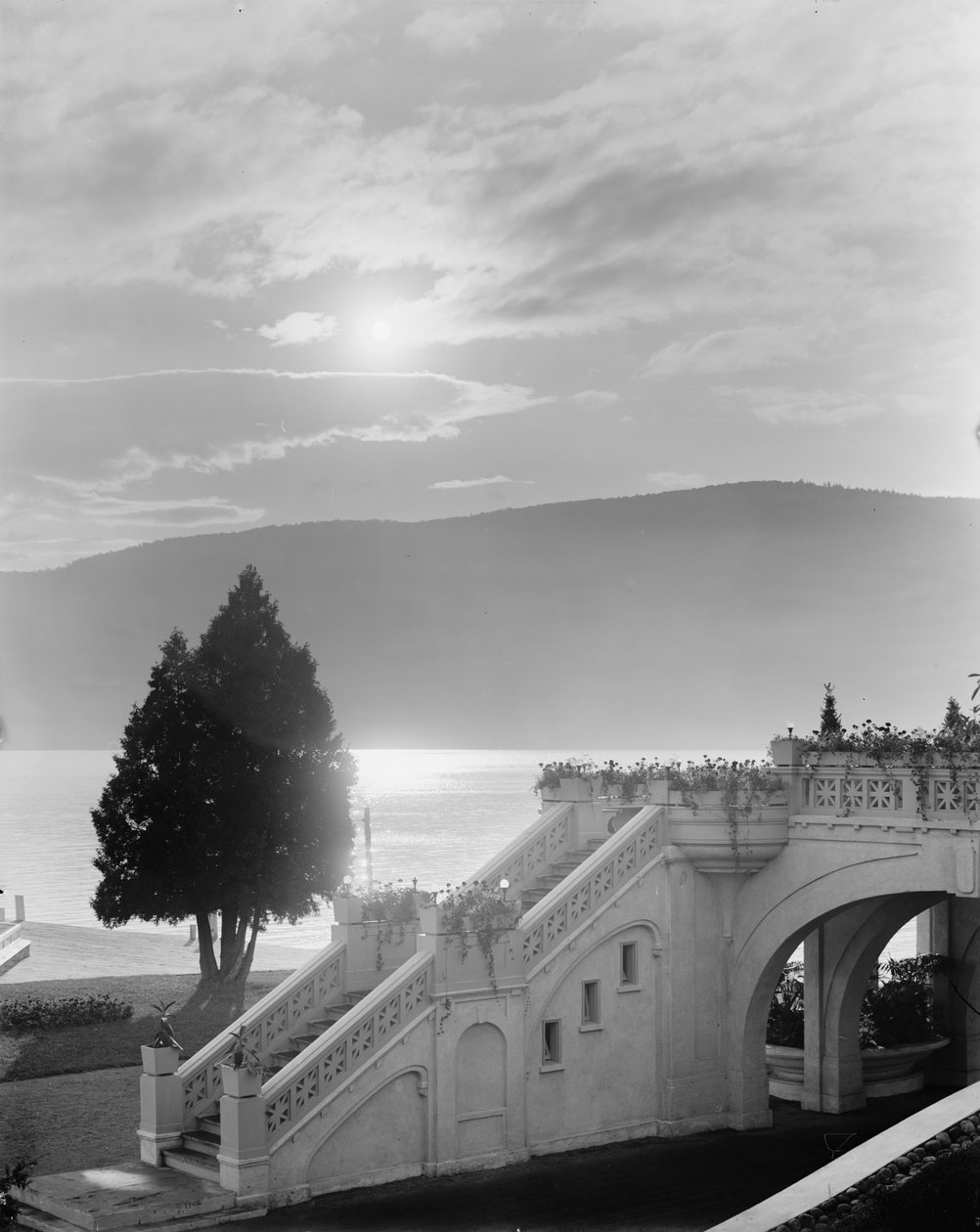Moonlight on Lake George, Fort William Henry Hotel, Lake George, N.Y., c.1900-15 by Detroit Publishing Co.