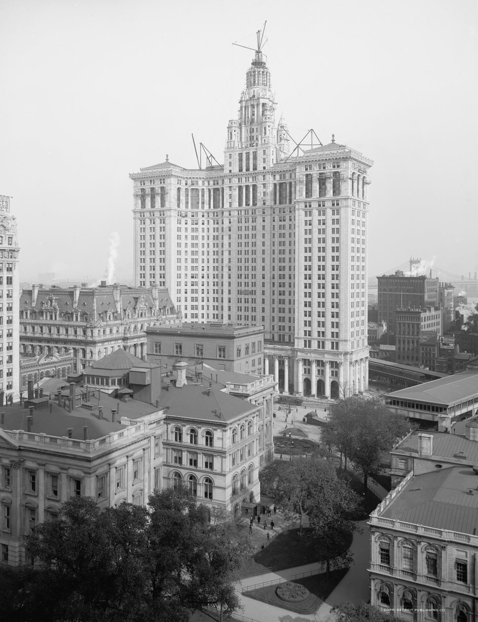 New Municipal Building, New York City, USA, c.1914 (b/w photo) by Detroit Publishing Co.