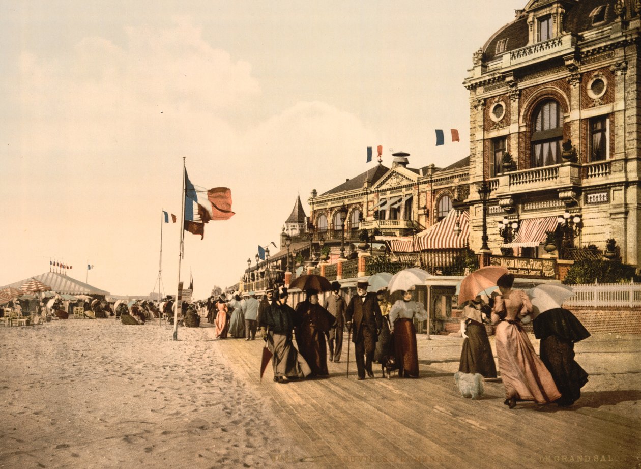 Promenade and grand Salon, Trouville-sur-Mer, France, c.1905 by Detroit Publishing Co.