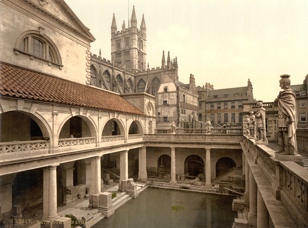 Roman Baths and Abbey, Bath, c.1890-1900 by Detroit Publishing Co.